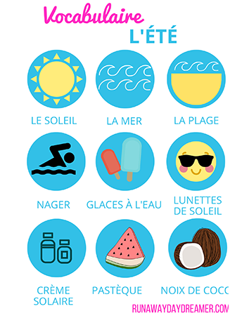 French Summer Vocab