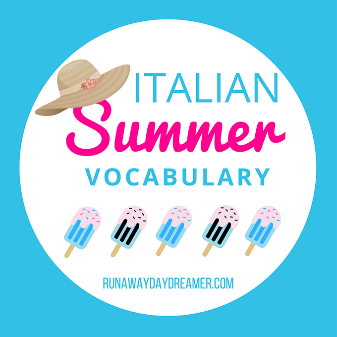 Italian Summer Vocabulary List